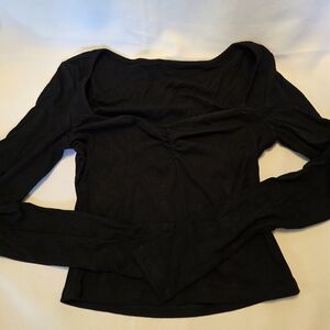 Elegant Black Long Sleeve Blouse
